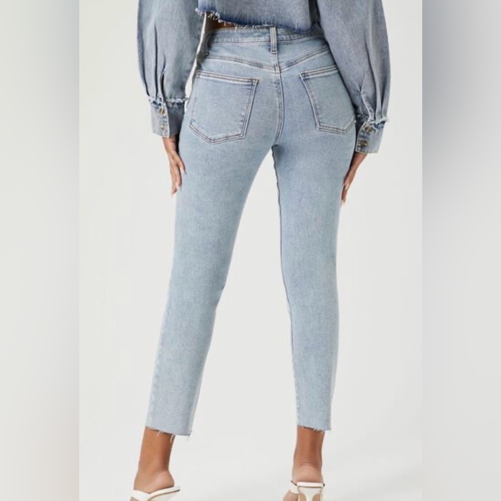 F21 Studded Mid Rise Skinny Ankle Jeans - Picture 4 of 4